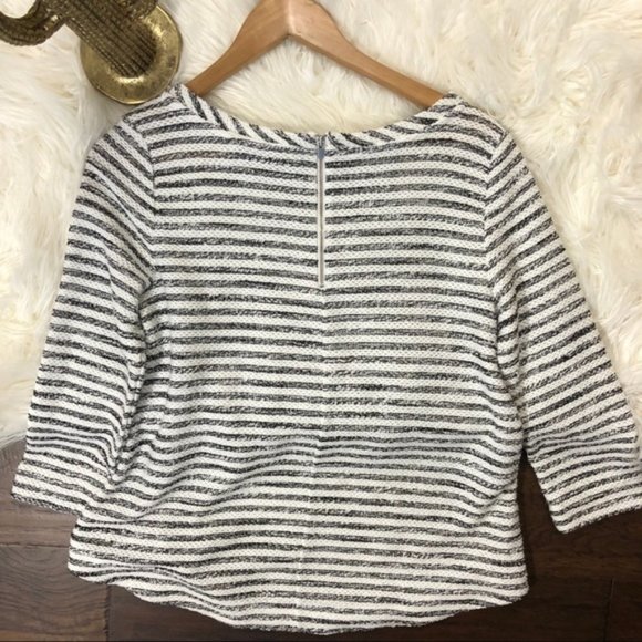 CLOSING SALE LOFT Lightweight Striped Sweater - Picture 4 of 8